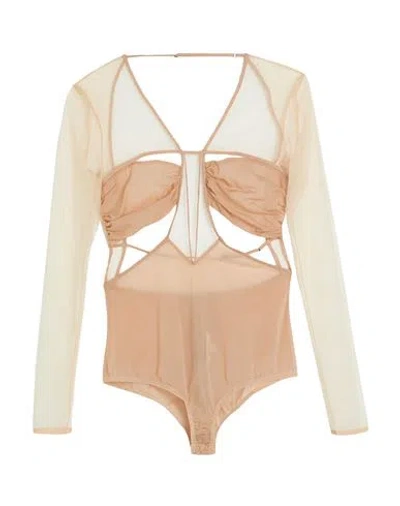 Nensi Dojaka Woman Bodysuit Blush Size S Cupro, Elastane In Pink