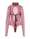 Shop Nensi Dojaka Woman Bodysuit Mauve Size S Polyamide, Elastane In Purple