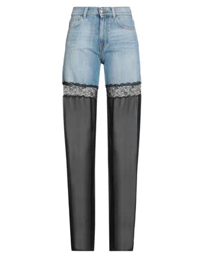 NENSI DOJAKA NENSI DOJAKA WOMAN JEANS BLUE SIZE XS COTTON, POLYESTER