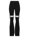 Nensi Dojaka Ribbed Waistband Flared Pant With Cut-out Lacing In Black