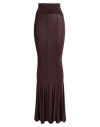 Nensi Dojaka Woman Maxi Skirt Chocolate Brown Size Xs Viscose, Elastane
