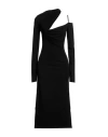 Nensi Dojaka Woman Midi Dress Black Size L Viscose, Polyamide, Elastane In Black