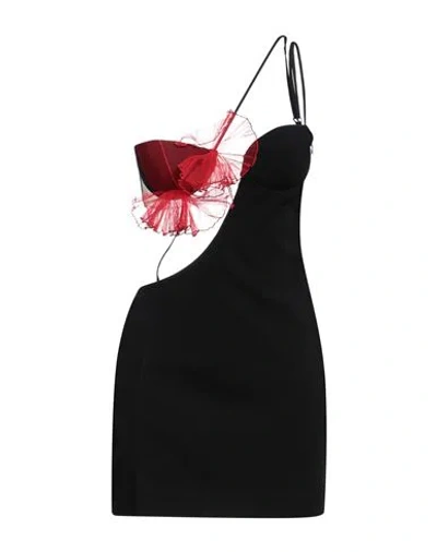 Nensi Dojaka Woman Mini Dress Black Size M Viscose, Polyester, Elastane, Polyamide, Silk