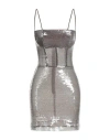 Nensi Dojaka Woman Mini Dress Light Brown Size Xs Polyester, Polyamide, Elastane In Metallic