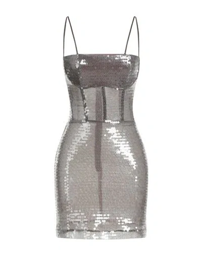 Nensi Dojaka Woman Mini Dress Light Brown Size Xs Polyester, Polyamide, Elastane In Metallic
