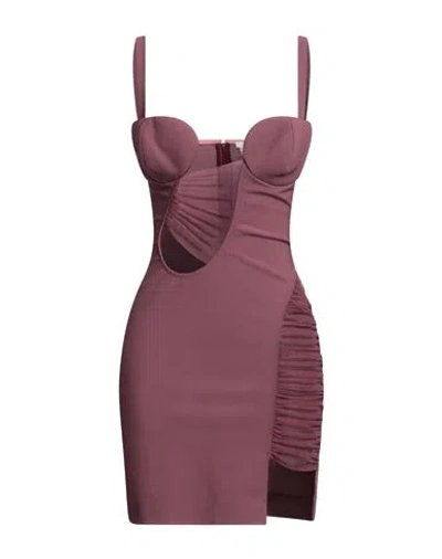 Nensi Dojaka Woman Mini Dress Antique Rose Size Xs Viscose, Polyester, Elastane In Pink