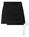Nensi Dojaka Woman Mini Skirt Black Size M Virgin Wool, Elastane, Polyamide, Cupro In Black