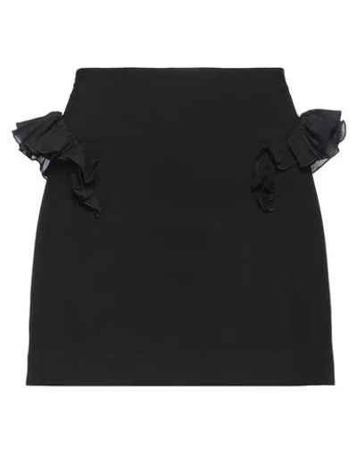 Nensi Dojaka Woman Mini Skirt Black Size M Viscose, Polyester, Elastane, Silk