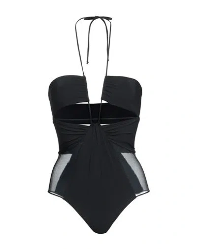 Nensi Dojaka Woman One-piece Swimsuit Black Size Xs Polyester, Elastane