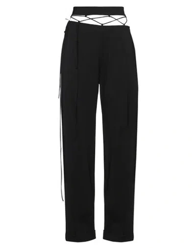 Nensi Dojaka Woman Pants Black Size L Virgin Wool, Elastane