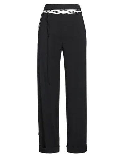 NENSI DOJAKA NENSI DOJAKA WOMAN PANTS BLACK SIZE M VIRGIN WOOL, ELASTANE
