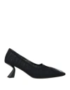 Nensi Dojaka Woman Pumps Black Size 8 Leather, Synthetic Fibers In Black