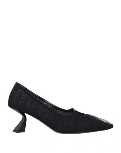 Nensi Dojaka Woman Pumps Black Size 8 Leather, Synthetic Fibers