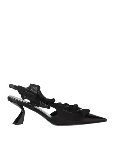 NENSI DOJAKA NENSI DOJAKA WOMAN PUMPS BLACK SIZE 7 SILK, LEATHER