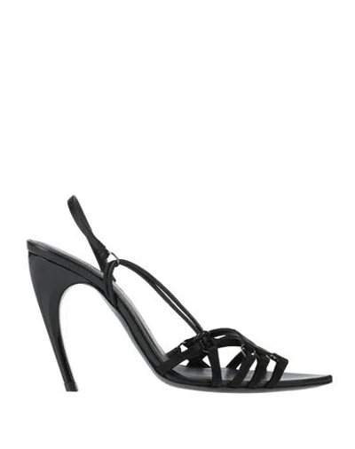 NENSI DOJAKA NENSI DOJAKA WOMAN SANDALS BLACK SIZE 6.5 TEXTILE FIBERS