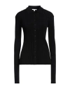 Nensi Dojaka Straight-point Collar Pleated Top In Black