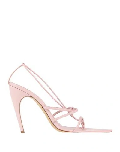 Nensi Dojaka Woman Thong Sandal Blush Size 7 Leather In Pink