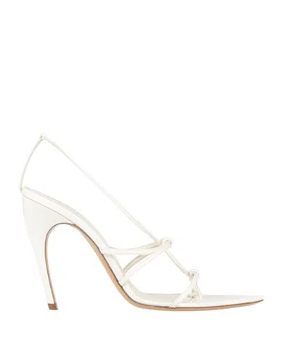 Nensi Dojaka Woman Thong Sandal Off White Size 8.5 Leather In Black