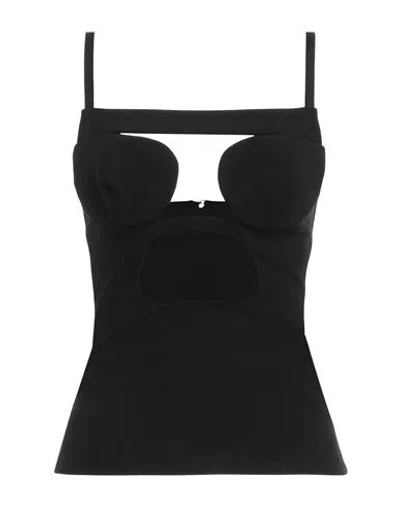 Nensi Dojaka Woman Top Black Size M Viscose, Polyamide, Elastane