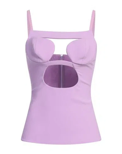Nensi Dojaka Woman Top Lilac Size M Viscose, Polyamide, Elastane In Purple