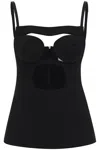 Nensi Dojaka Cut-out Detail Stretch Top In Black