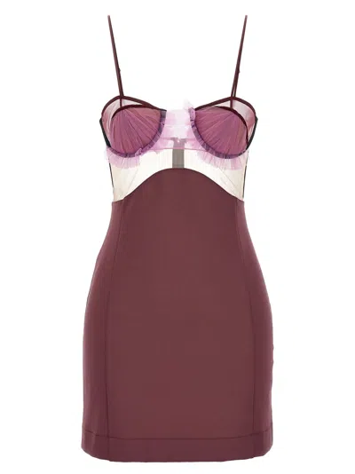 Nensi Dojaka Women's Explosive Flower Bra Dress In Purple