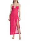 Nensi Dojaka Robe Longue Fluide In Fuchsia