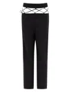 Nensi Dojaka Tailored Trousers With Laced Waistband In Black
