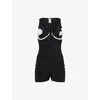 Nensi Dojaka Ruffled Playsuit In Black / White