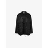 Nensi Dojaka Womens Black Relaxed-fit Drawstring Stretch-cotton Jacket In Black