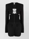Nensi Dojaka Hybrid Tailoring Jacket With Bra Detail In Black