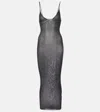 Nensi Dojaka X Calvin Klein Sheer Midi Dress In Black