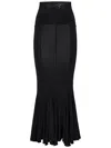 Nensi Dojaka Flared High-waisted Skirt Seam Detailing