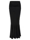 Nensi Dojaka Flared High-waisted Skirt Seam Detailing In Black