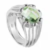 Neola Design Women's Alessia Silver Cocktail Ring With Green Amethyst In Silver
