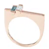 Neola Design Women's Anais Rose Gold Stacking Ring With Blue & London Topaz In Gold