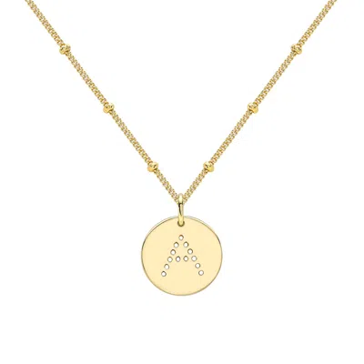 Neola Design Women's Gold Alphabet A Necklace