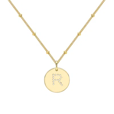 Neola Design Women's Gold Alphabet R Necklace