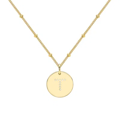 Neola Design Women's Gold Alphabet T Necklace