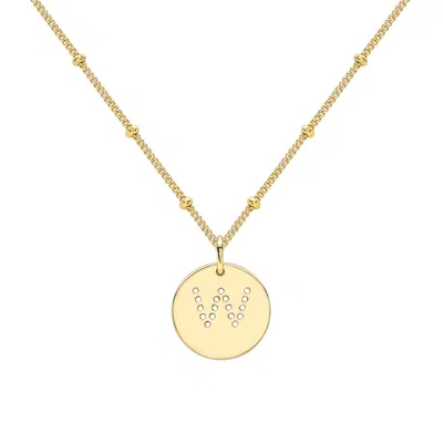 Neola Design Women's Gold Alphabet W Necklace
