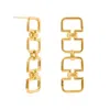 Neola Design Women's Gold Drop Earrings Geometric Cordula
