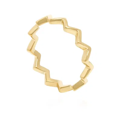 Neola Design Women's Gold Stacking Ring Ziggy