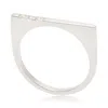Neola Design Women's Minerva Sterling Silver Stacking Ring With White Topaz In Silver