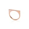 Neola Design Women's Rose Gold Minerva Rose Gem Stacking Ring In Gold