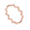 Neola Design Women's Rose Gold Stacking Ring Contemporary Zigzag Design In Gold