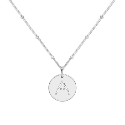 Neola Design Women's Silver Alphabet A Necklace