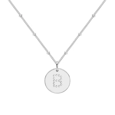 Neola Design Women's Silver Alphabet B Necklace