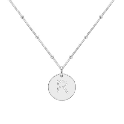 Neola Design Women's Silver Alphabet R Necklace