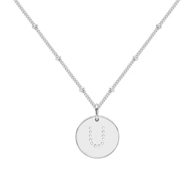 Neola Design Women's Silver Alphabet U Necklace