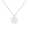 Neola Design Women's Silver Alphabet V Necklace In Silver